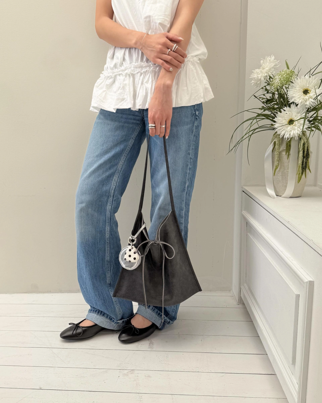 BUCKS AND LEATHER 056 Flat Shoulder Bag