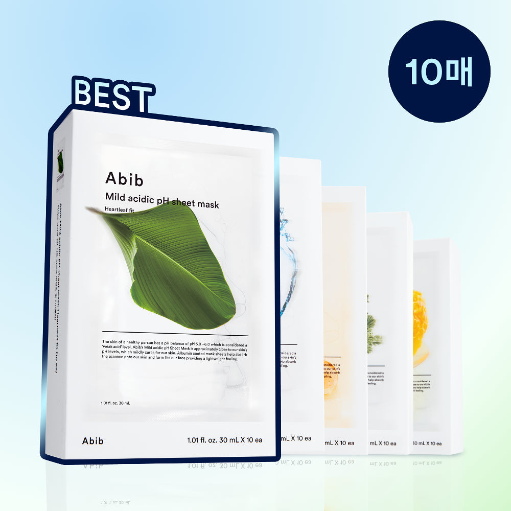 ABIB Mild Acidic Sheet Mask 10pcs