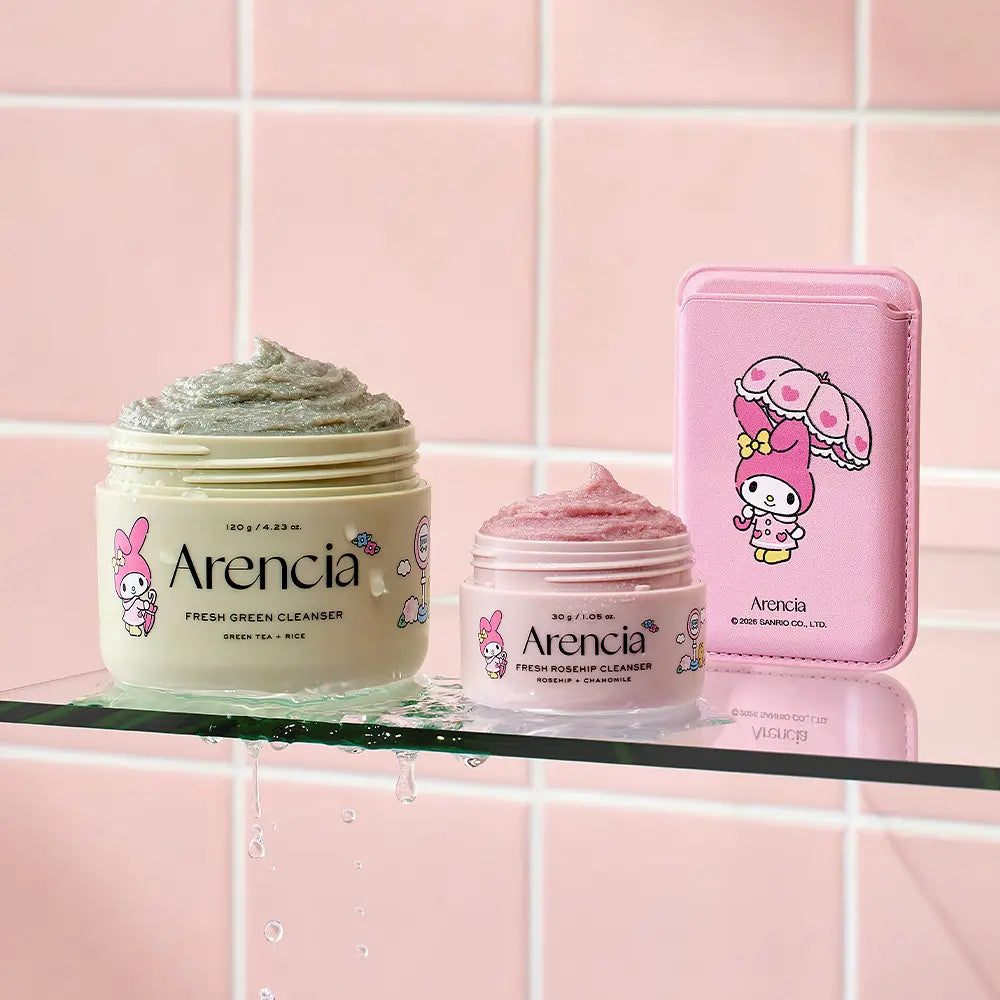 ARENCIA Fresh Green Cleanser (Pore Care) | 120g + Pink 30g + Card Case