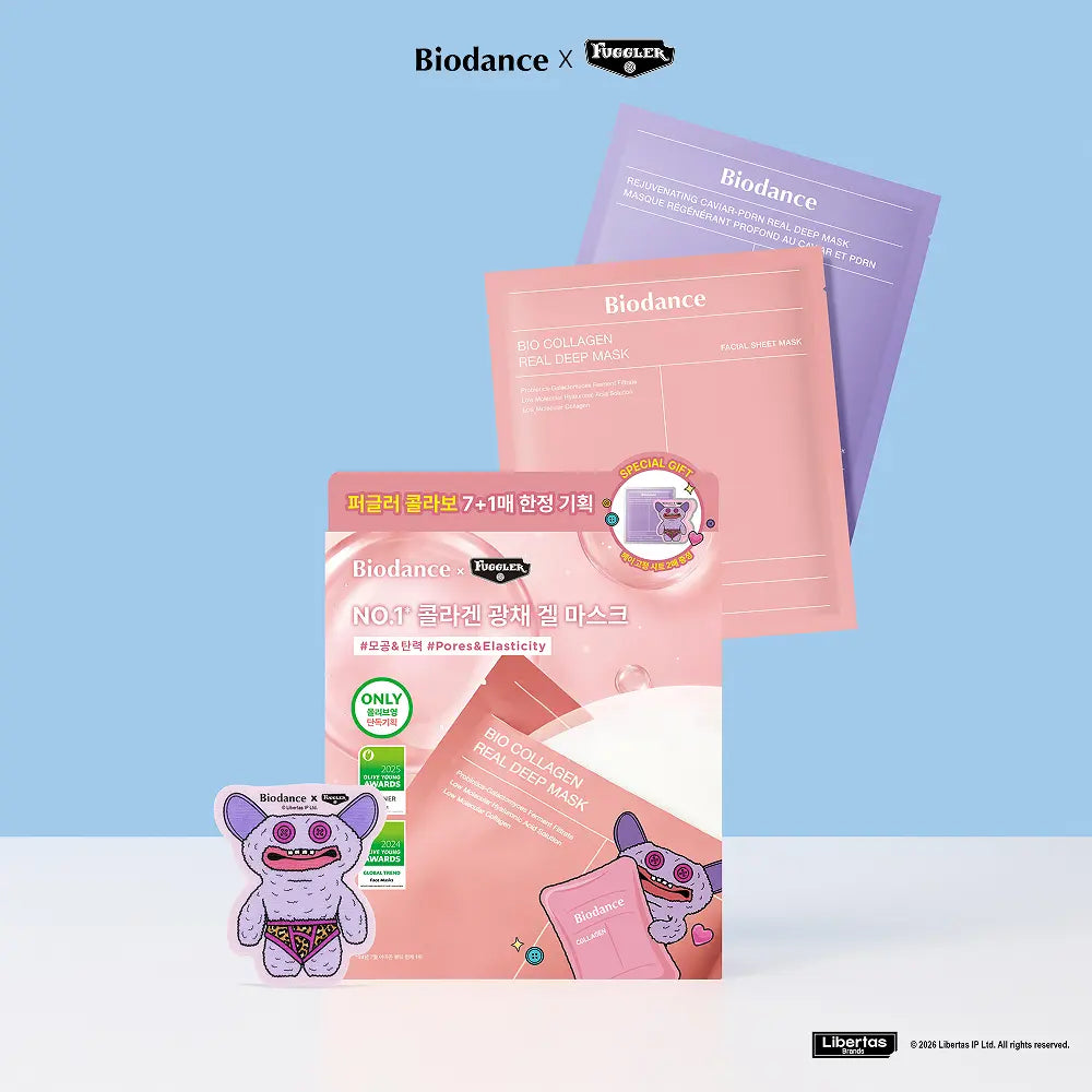 BIODANCE Real Deep Sheet Mask 7ea Set (+PDRN 1ea+Hair Fixing Sheet 2ea)