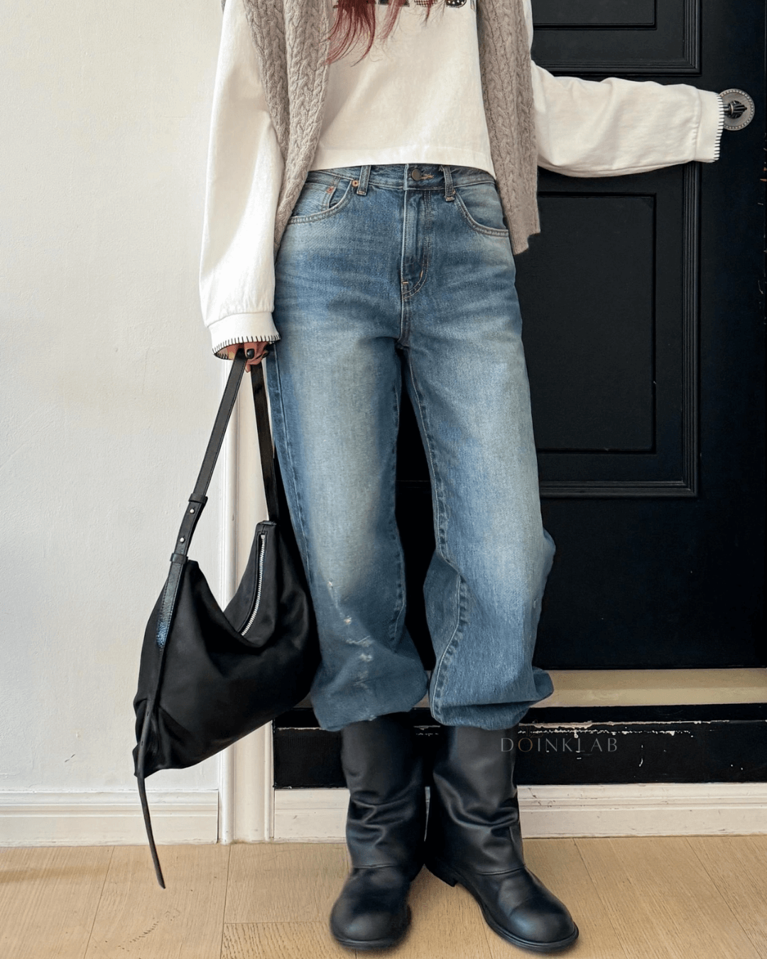 BUCKS AND LEATHER Day Shoulder 慵懒大号 - 拉链 019