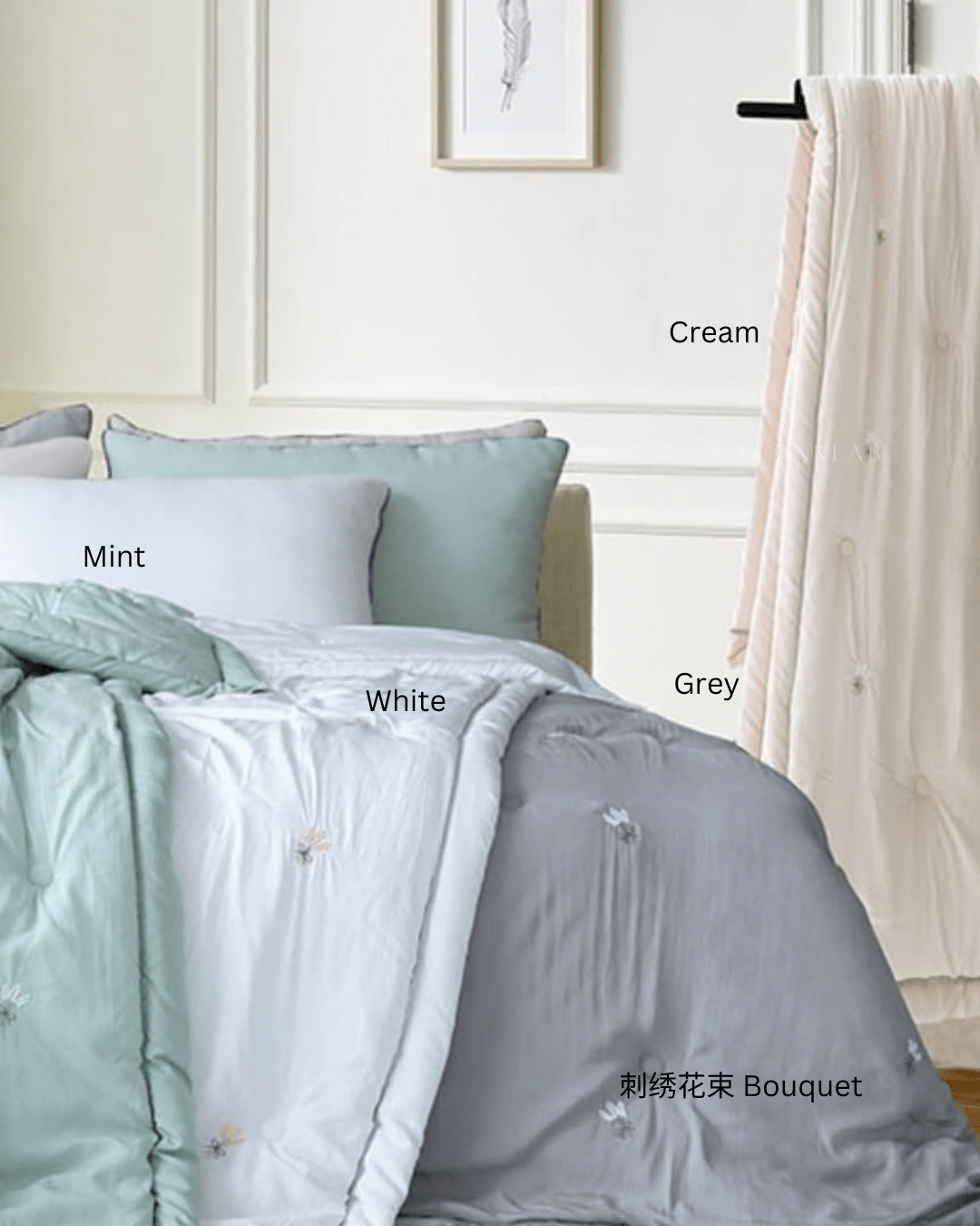 四季被 刺绣花束 Comforter Bouquet