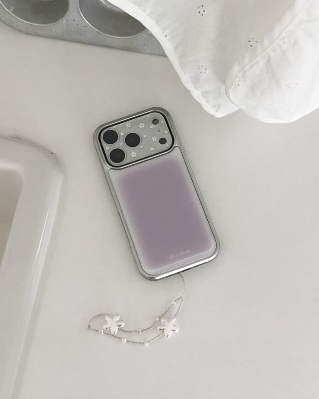 DUST DUSTY 001 Silver Bumper Case Phone Case