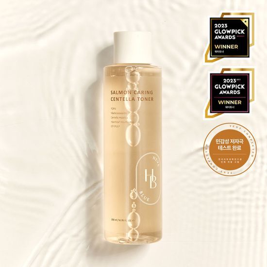 HEVEBLUE Salmon Caring Centella Toner 200mL Set (+Centella Cream 20ml)