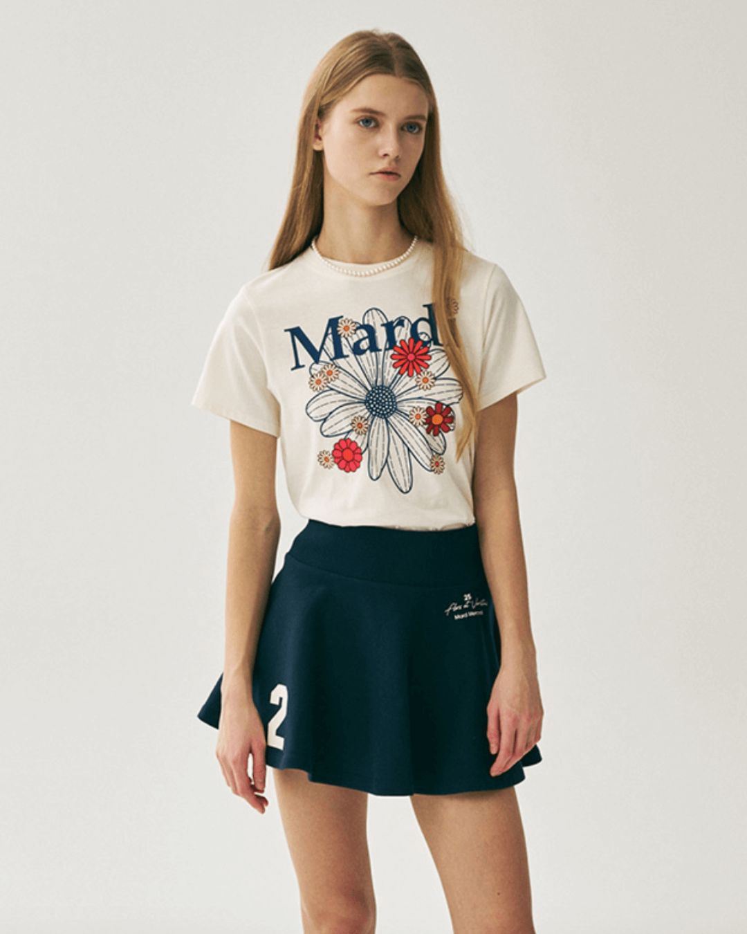 MARDI MERCREDI Slim Tshirt Flowermardi Blossom