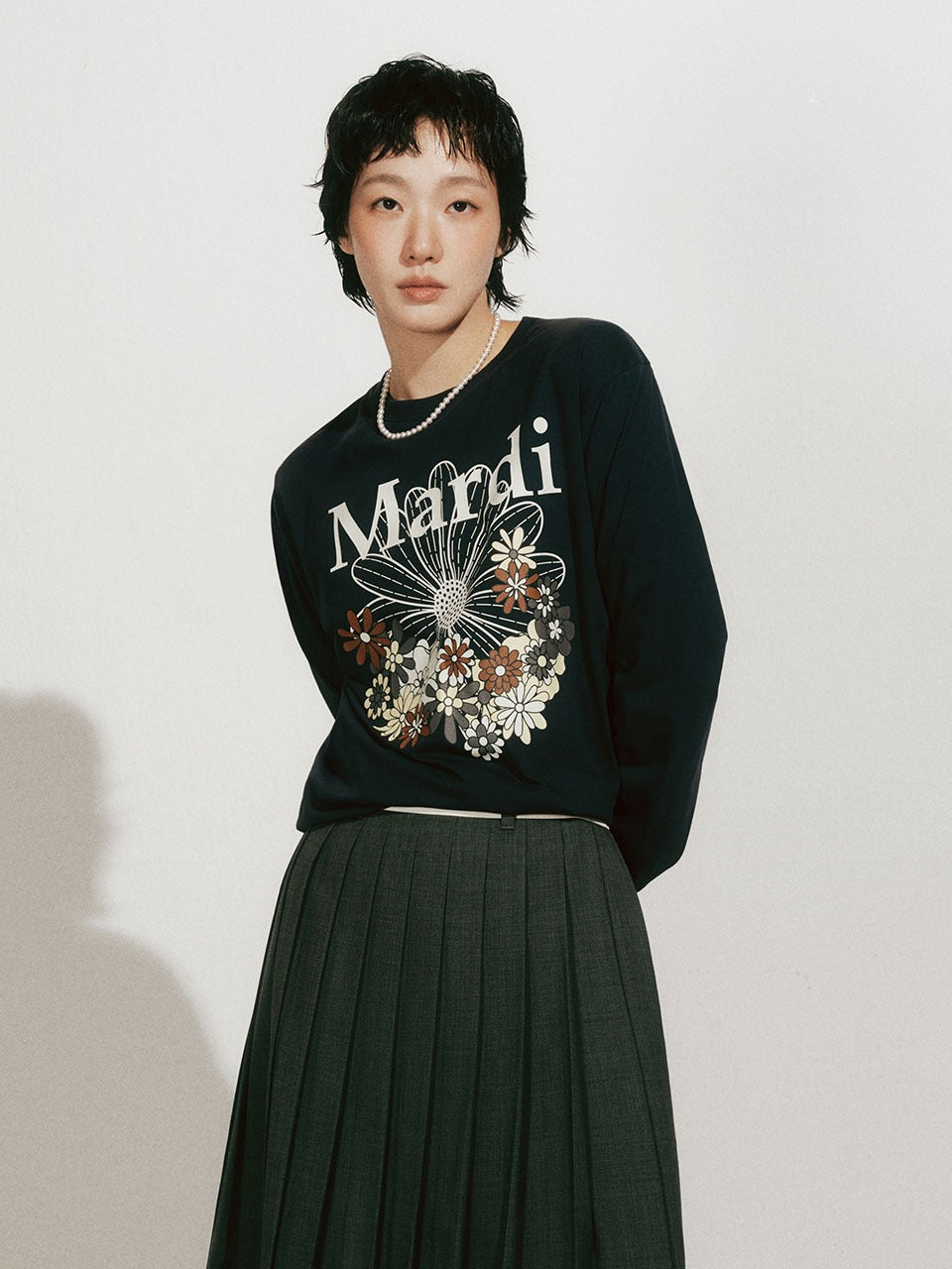 MARDI MERCREDI Tshirt Long Sleeve Flowermardi Jardin