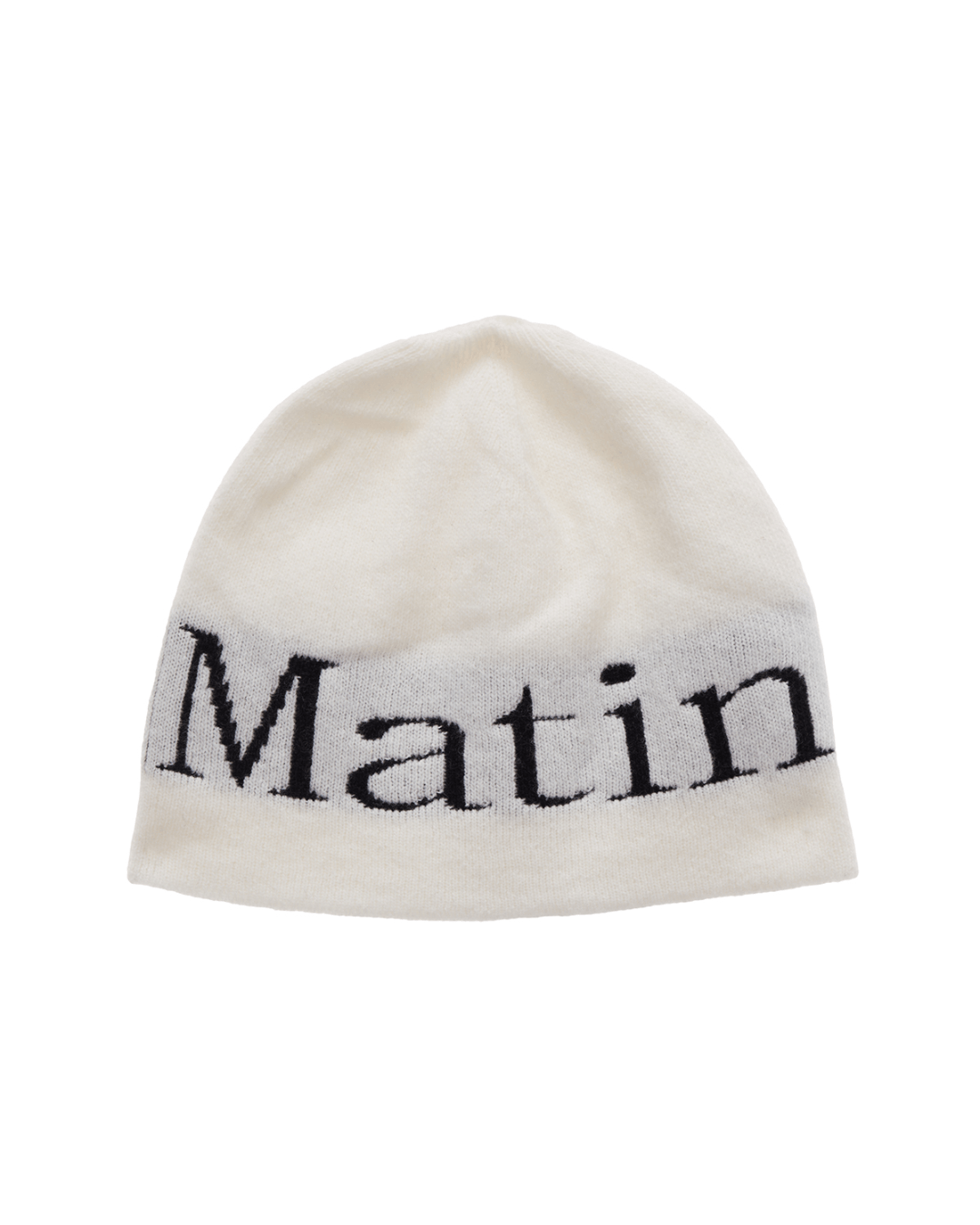 MATIN KIM 038 Logo Jacquard Short Beanie