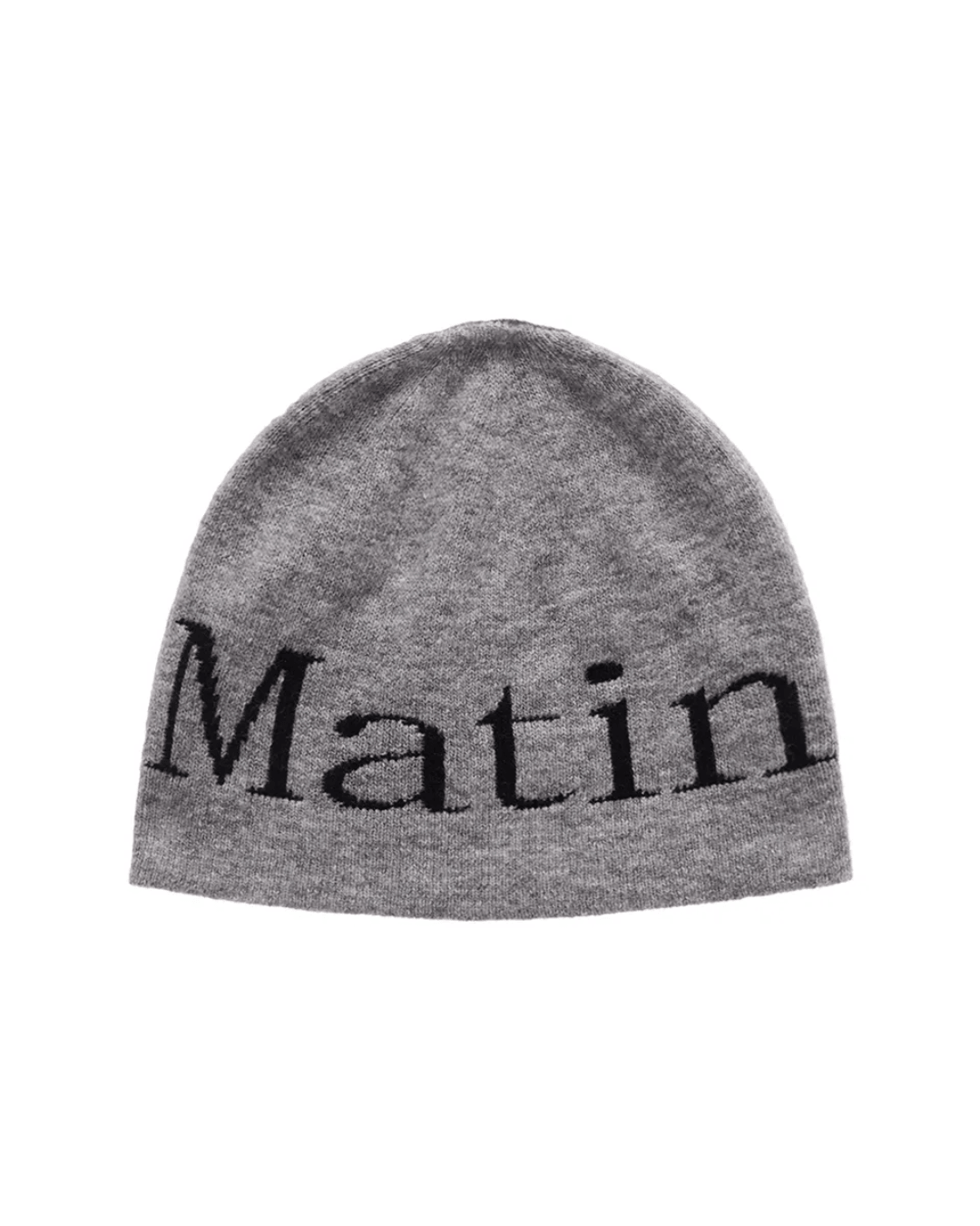 MATIN KIM 038 Logo Jacquard Short Beanie