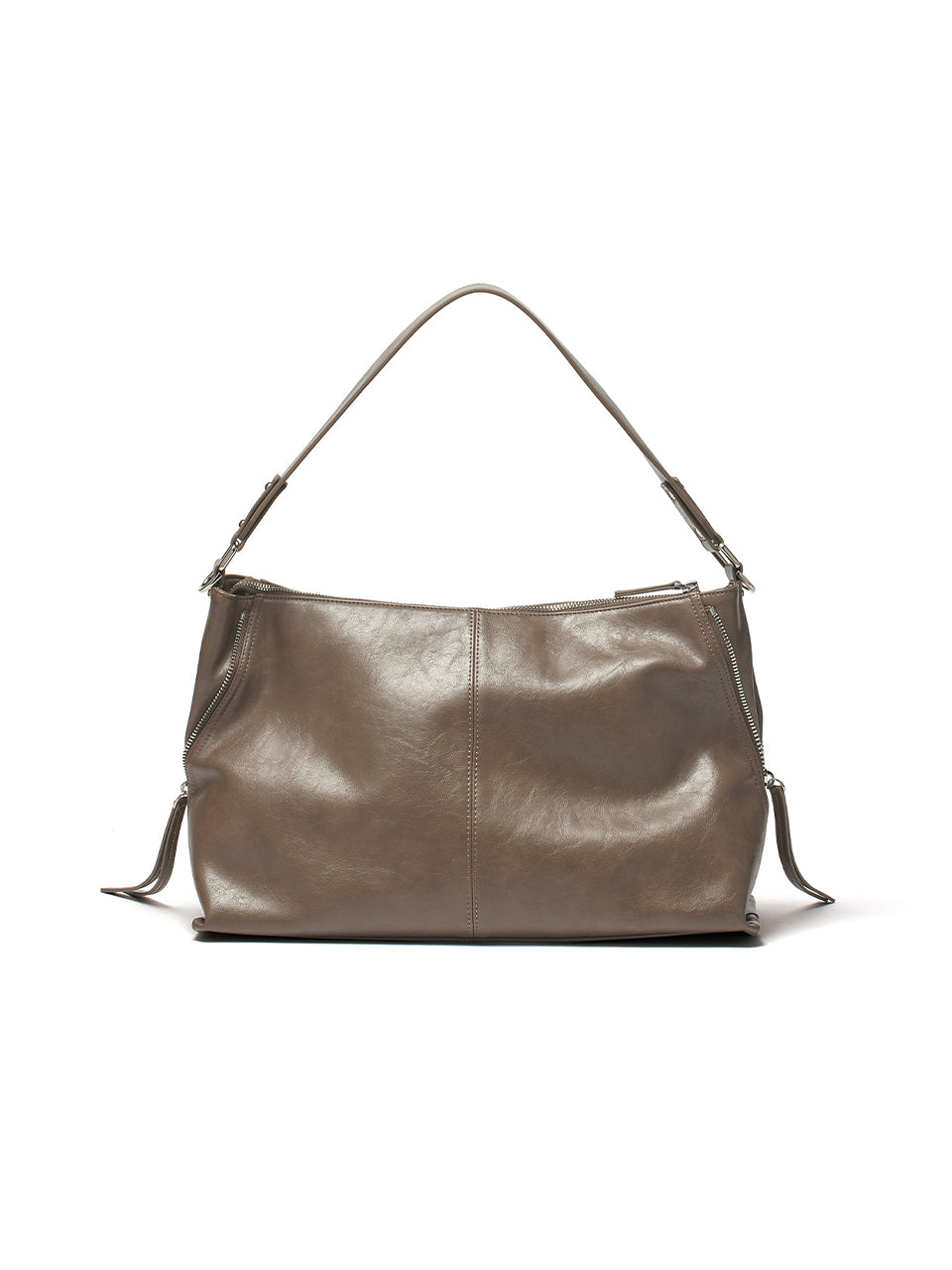 MATIN KIM Side Zipper Shoulder Bag - Black 机车包大号 (Ship End of July)