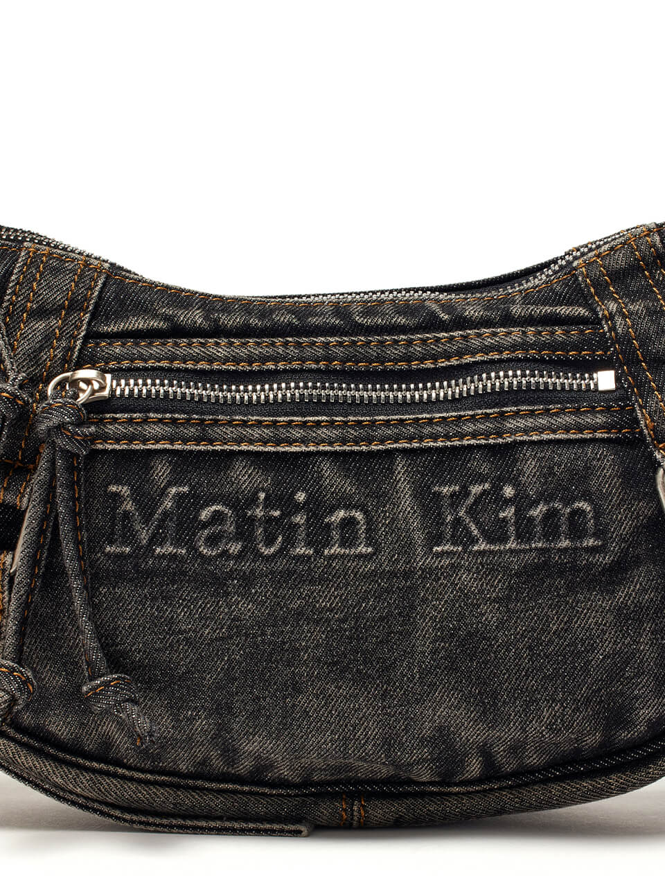 MATIN KIM 016 Washed Denim Mini Hobo Bag