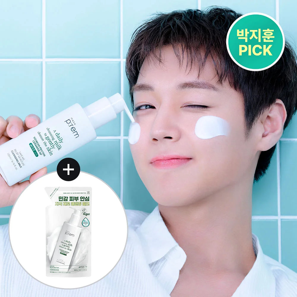 Make p:rem Safe Me. Relief Moisture Cleansing Milk | 200ml+100ml Refill