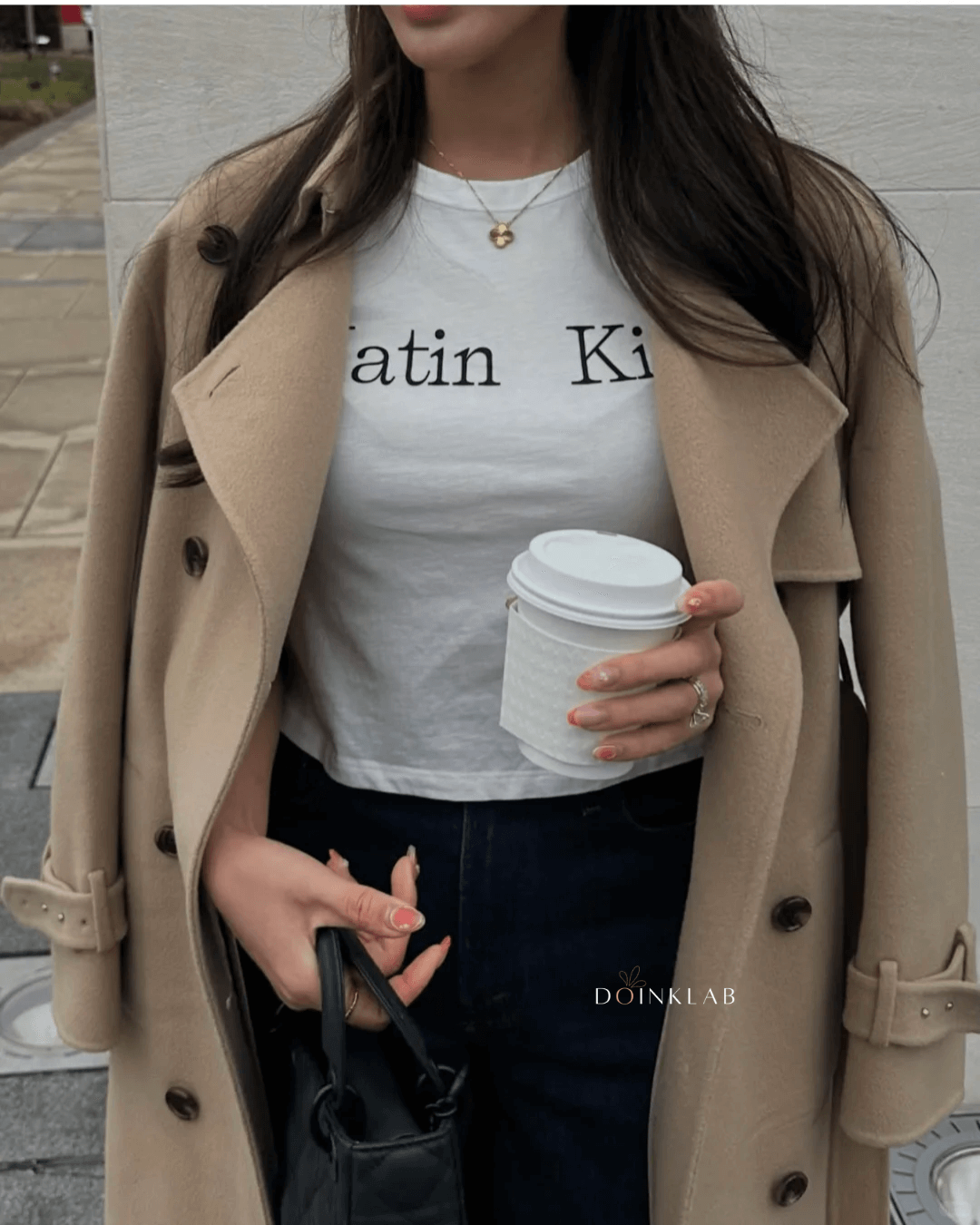 MATIN KIM Logo Crop Top