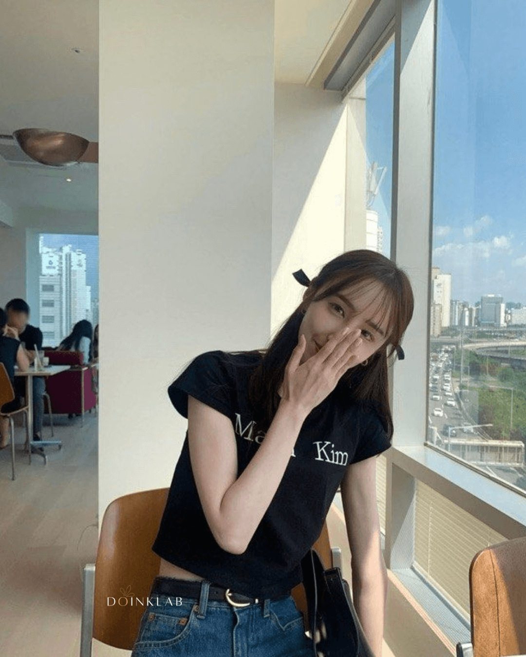 MATIN KIM Logo Crop Top