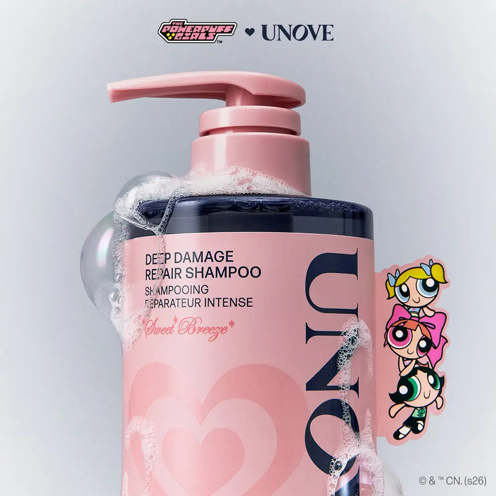 UNOVE Deep Damage Repair Shampoo Sunny Breeze | 500ml + 500ml Free Keyring