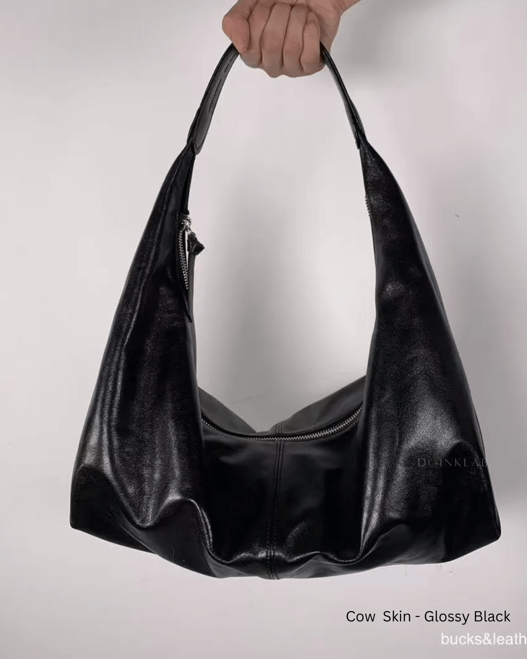 Bucks and Leather Swing Bag L自然皱褶随性手提包 大号 Large 010