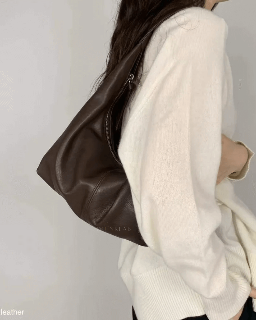 Bucks and Leather Swing Bag 自然皱褶随性手提包 中号 Medium 011
