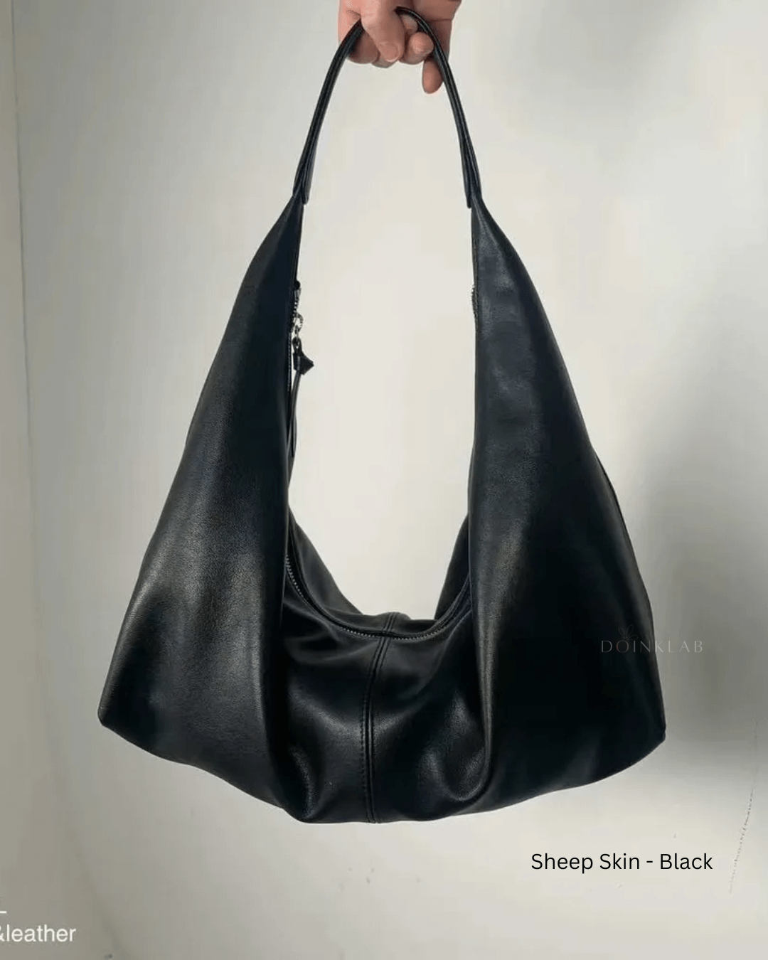 Bucks and Leather Swing Bag 自然皱褶随性手提包 中号 Medium 011