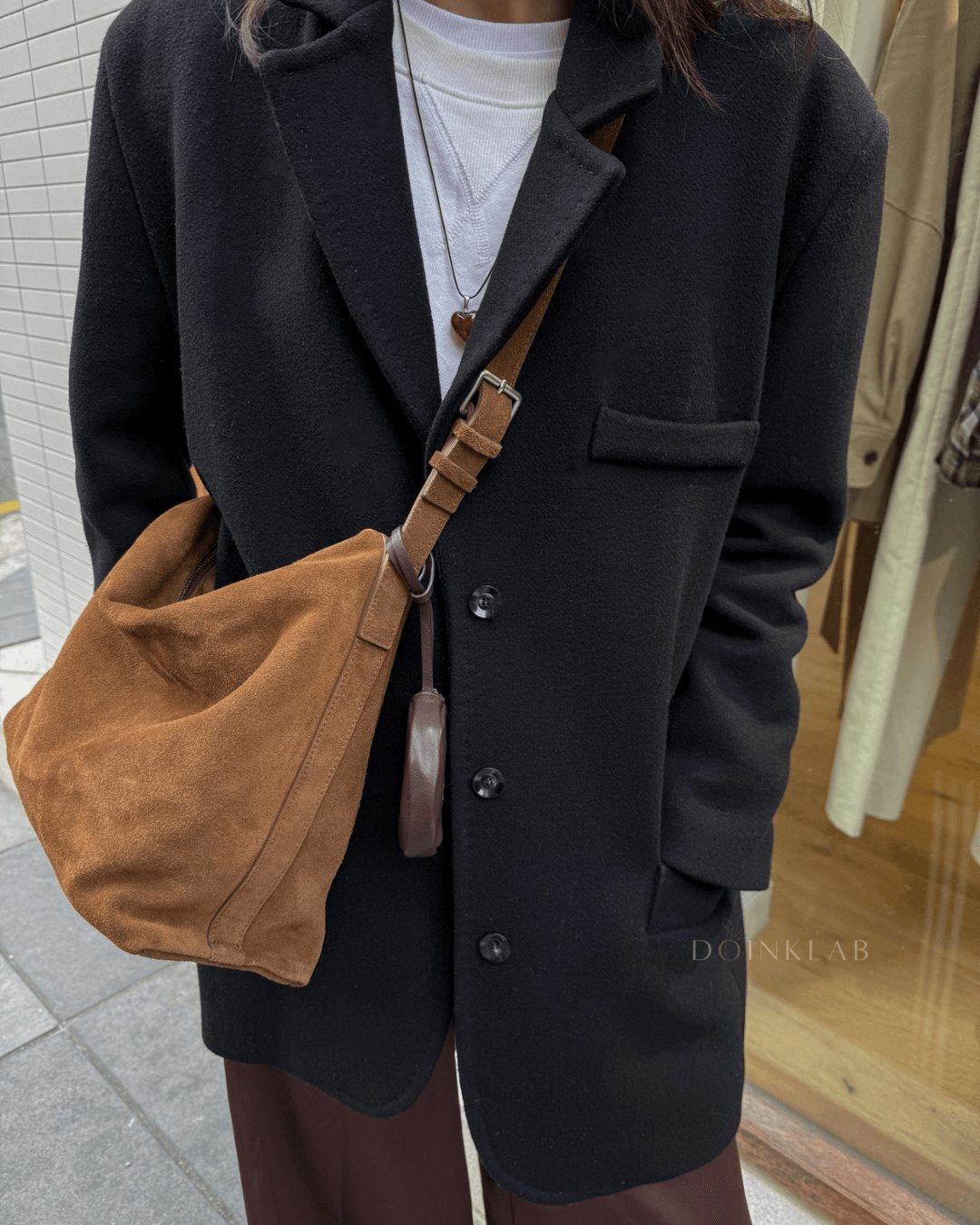 BUCKS AND LEATHER 046 Low Bag Suede