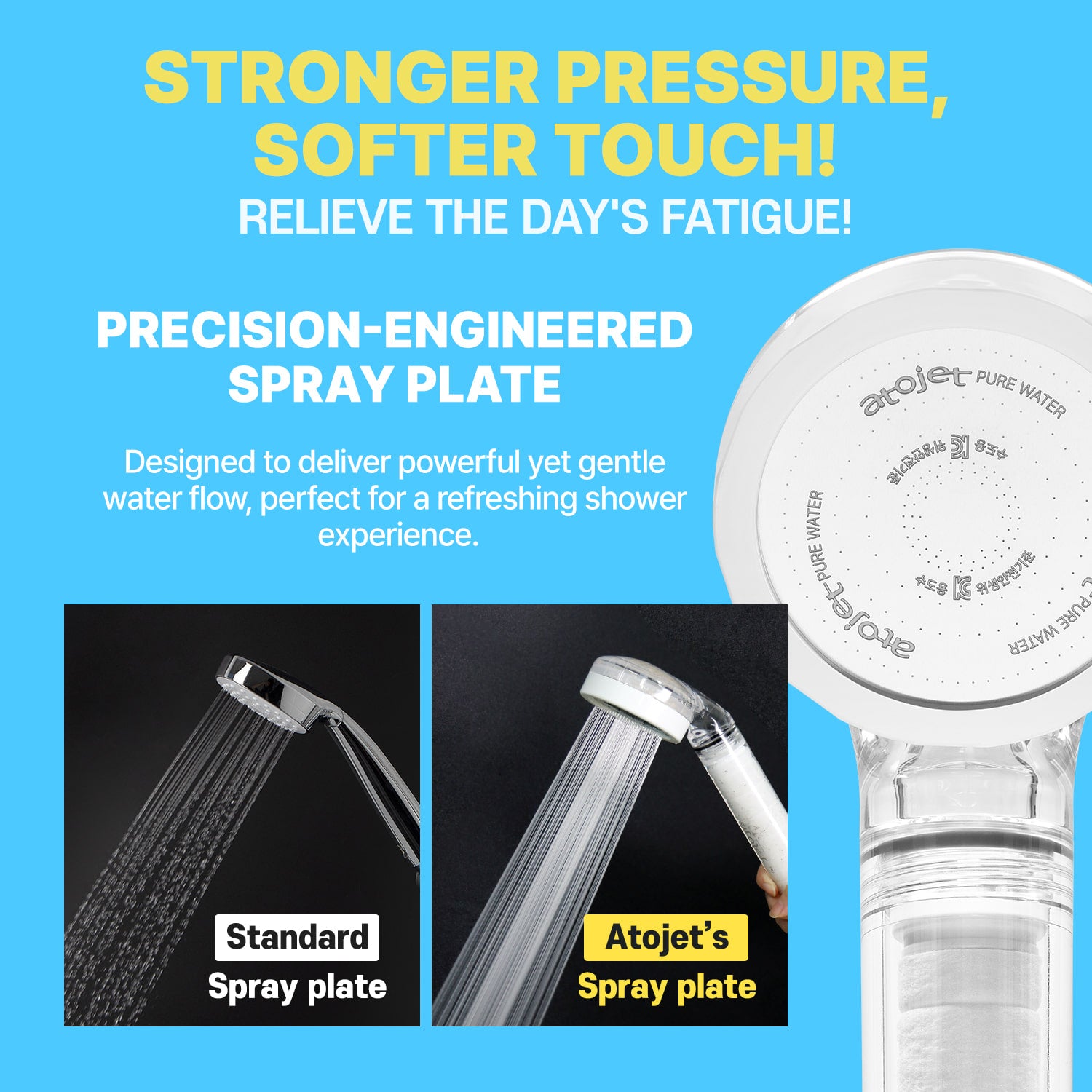 ATOJET 001 Portable Filter Shower Head ( with 3 Filter Set )