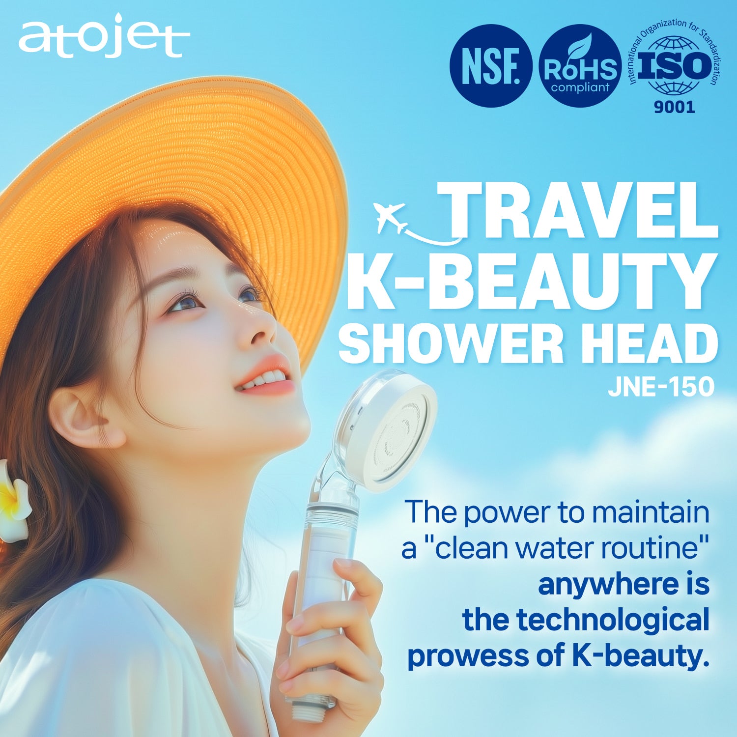 ATOJET 001 Portable Filter Shower Head ( with 3 Filter Set )