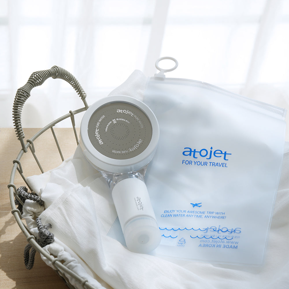 ATOJET 003 Portable Mini Shower Head For Travel ( with 6 Filter + 3 Antibacterial Ball Head )