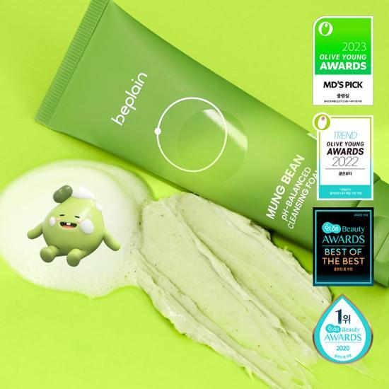 BEPLAIN Mung Bean PH-Balanced Cleansing Foam | 160ml + 40ml