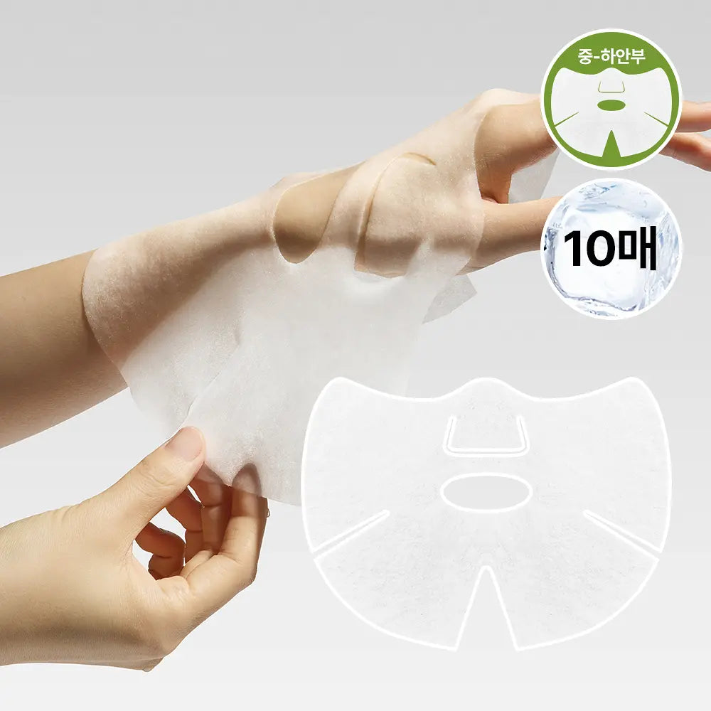 BEPLAIN Mung Bean Cooling & Slim Face Mask Sheet 10ea