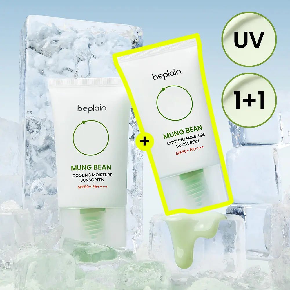 BEPLAIN Mung Bean Cooling Moisture Sunscreen 50ml + 50ml + 10ml