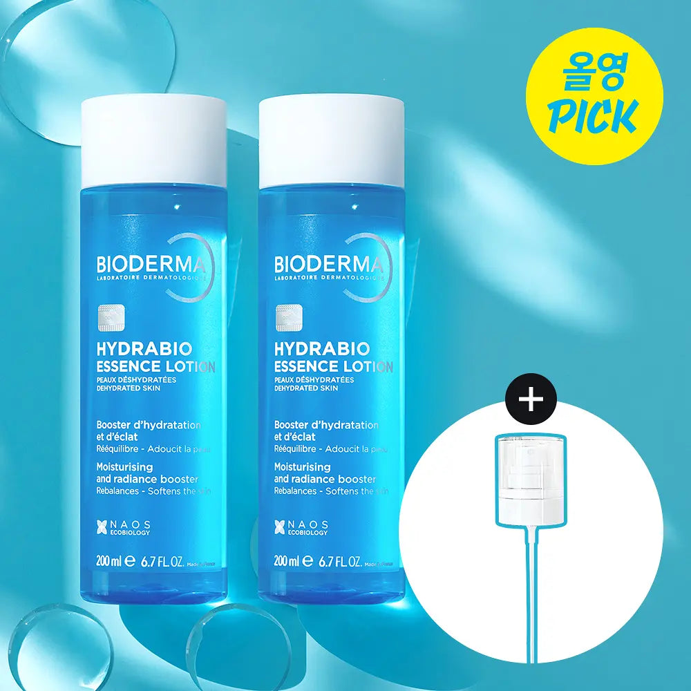 BIODERMA Hydrabio Essence Lotion | 200ml+200ml+Spray Pump