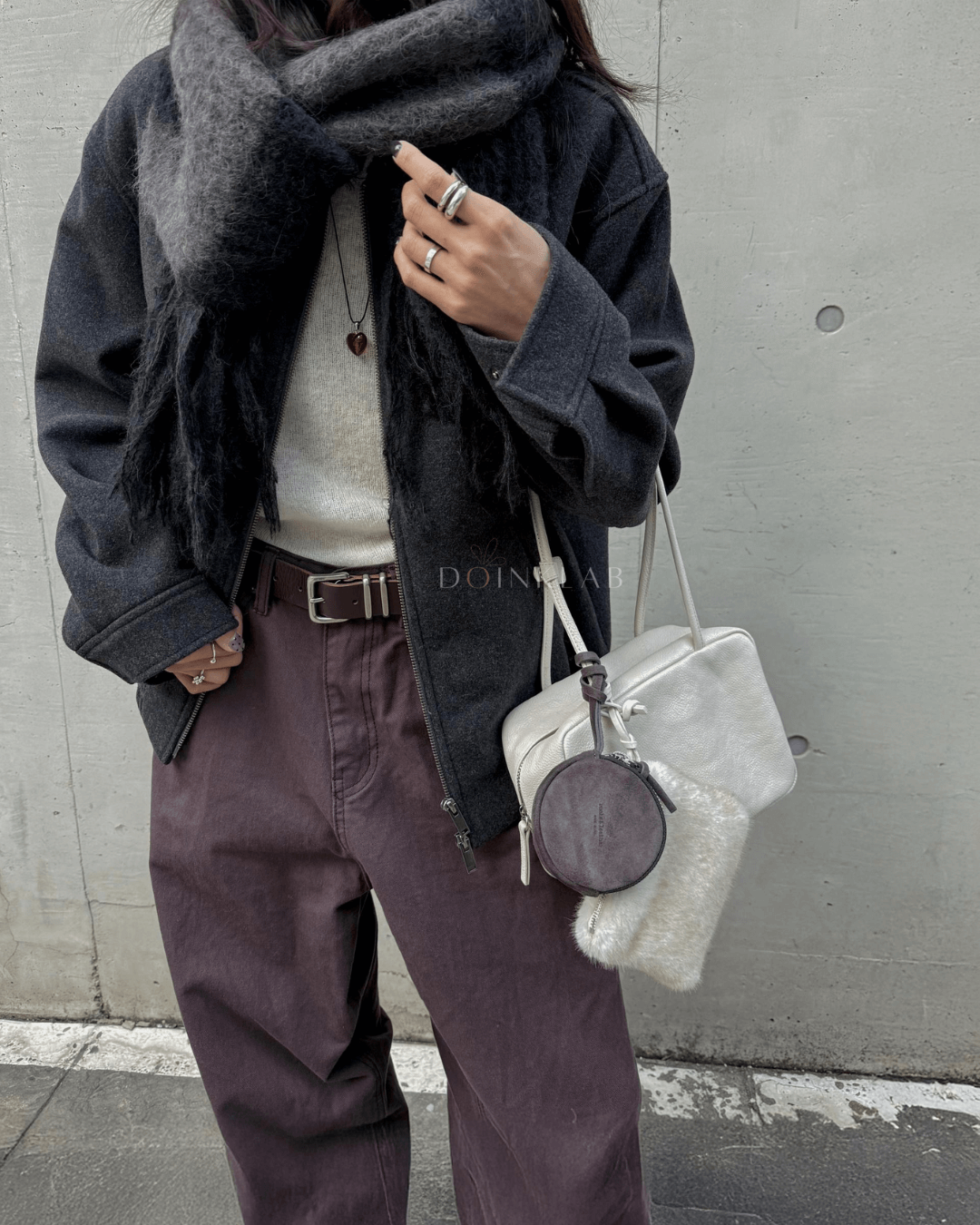 BUCKS AND LEATHER Block Bag