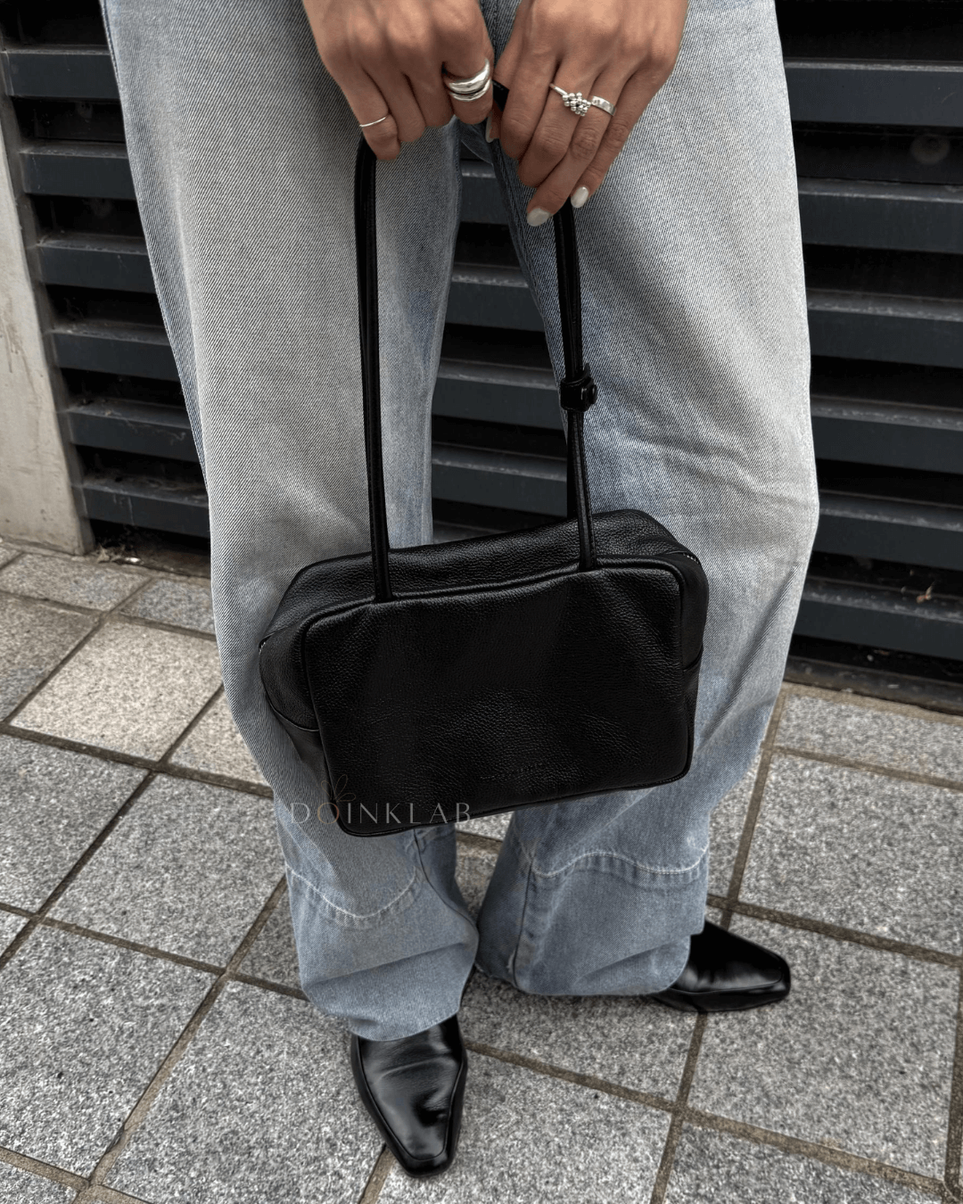 BUCKS AND LEATHER Block Bag