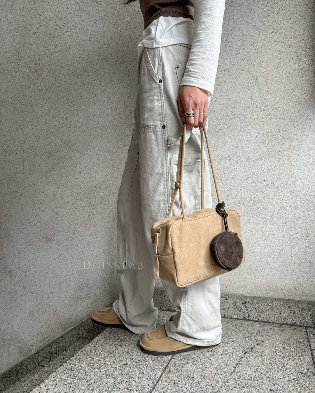 BUCKS AND LEATHER Block Bag