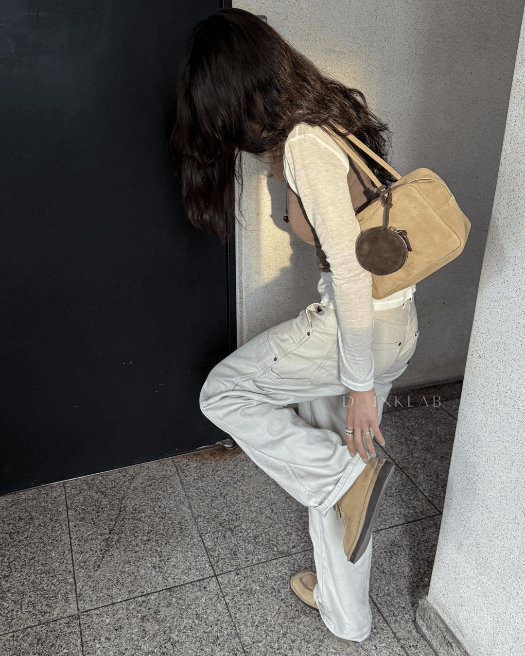 BUCKS AND LEATHER Block Bag