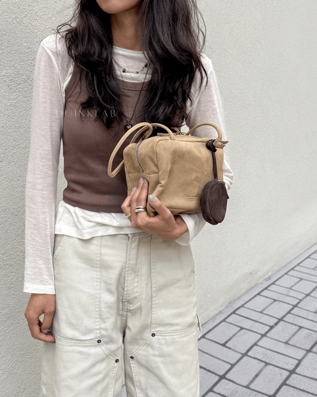 BUCKS AND LEATHER Block Bag