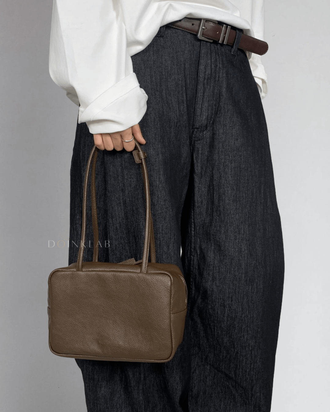 BUCKS AND LEATHER Block Bag