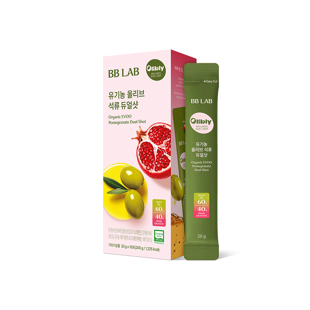 BB LAB Organic EVOO Pomegranate Dual Shot | 10 Sticks