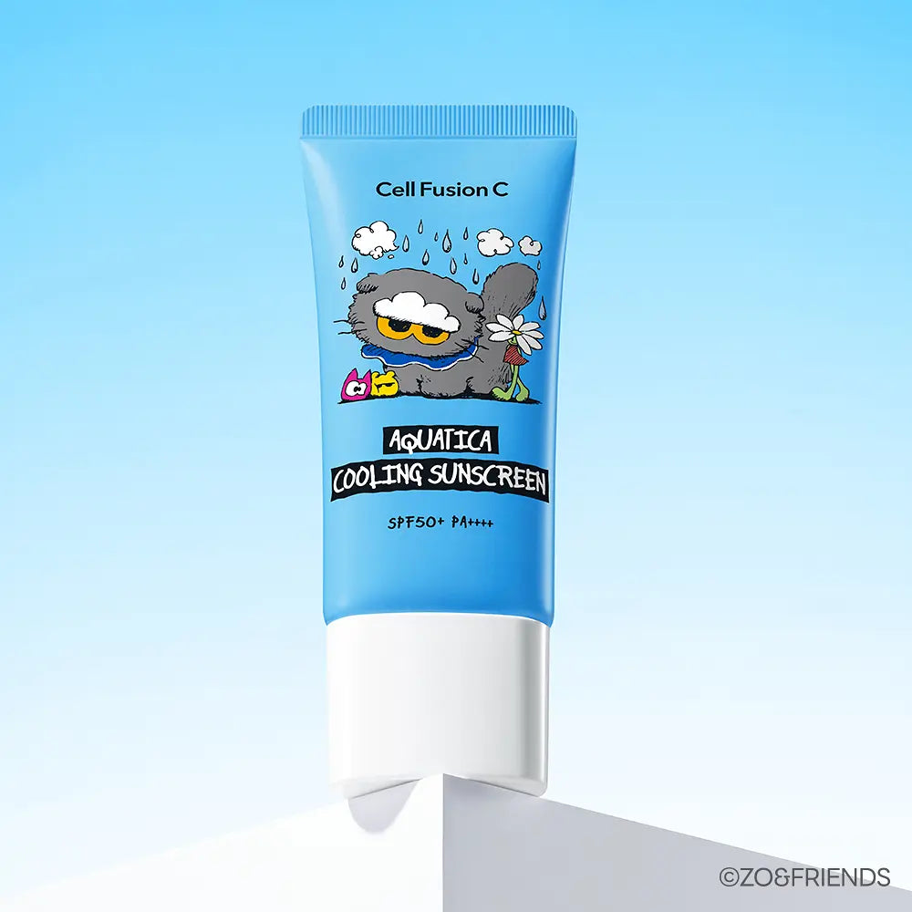 Cell Fusion C Aquatica Cooling Sunscreen 35ml+35ml Double Set +10ml+Keyring