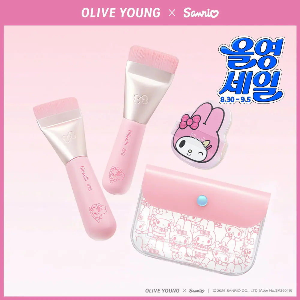 FILLIMILLI  Mini Spatula Brush 828 | Free Pouch + Puff (Melody Edition)