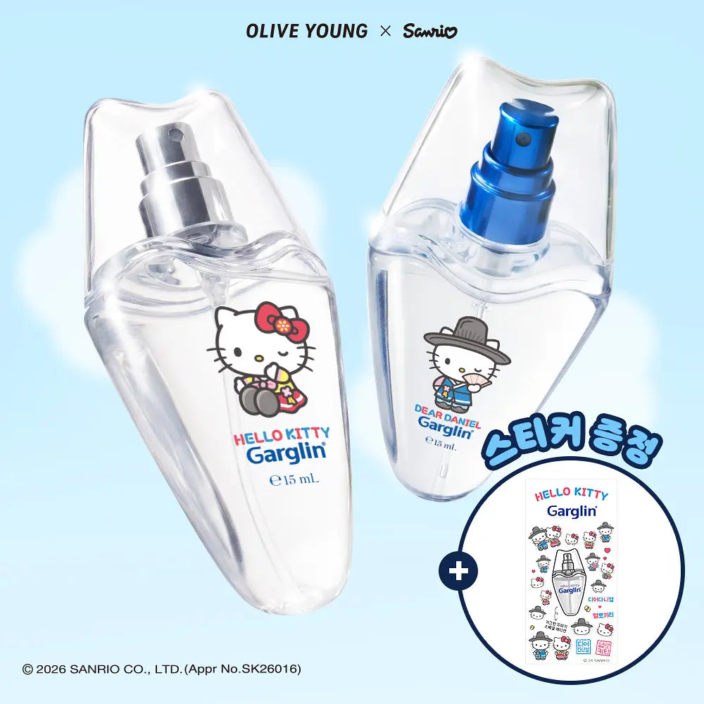 GARGLIN Fresh Breath Mint DUO SET | Original 15ml +Longlasting 15ml +Kitty Sticker