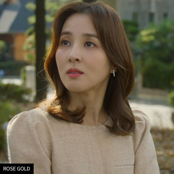 HAESOOL YUE 3933 3颗珍珠耳钉