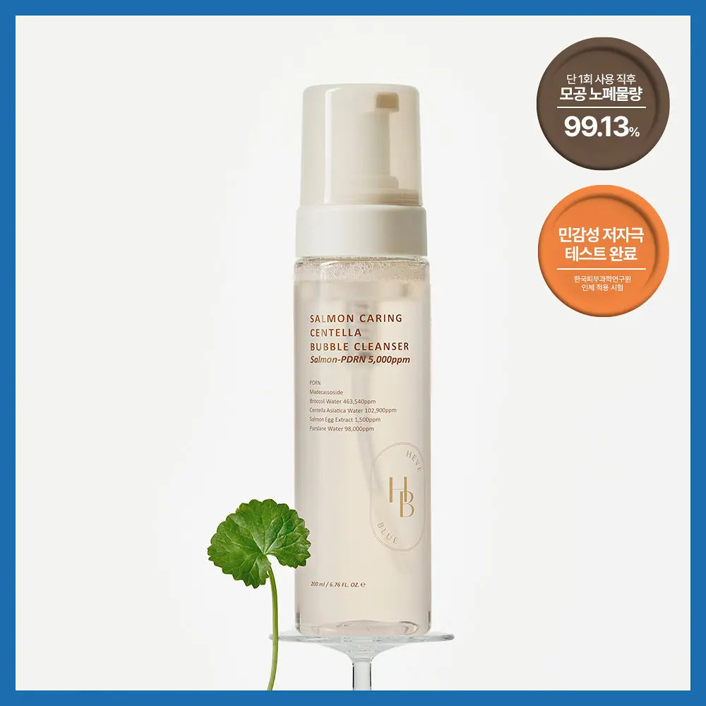 HEVEBLUE Salmon Caring Centella Bubble Cleanser 200ml