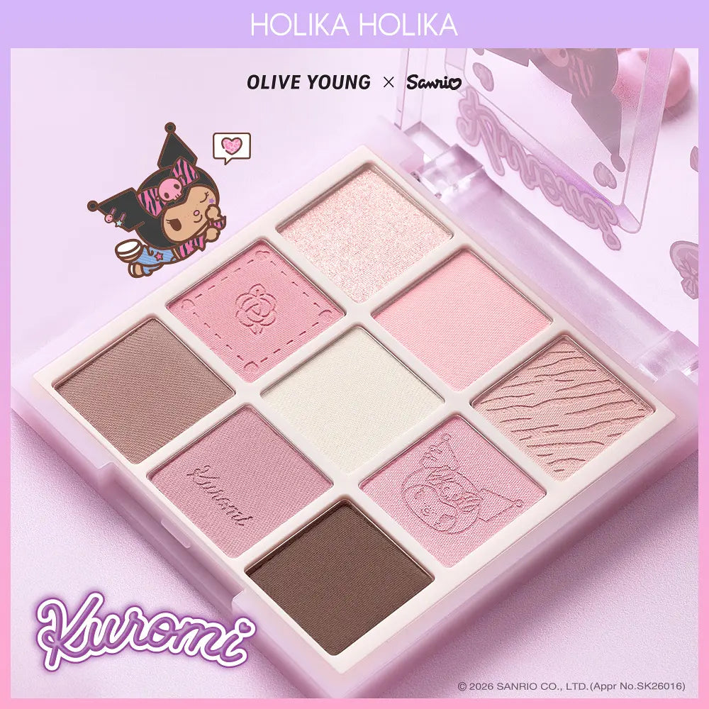 HOLIKA My Fave Mood Eye Palette | Free Sanrio Mirror Keyring
