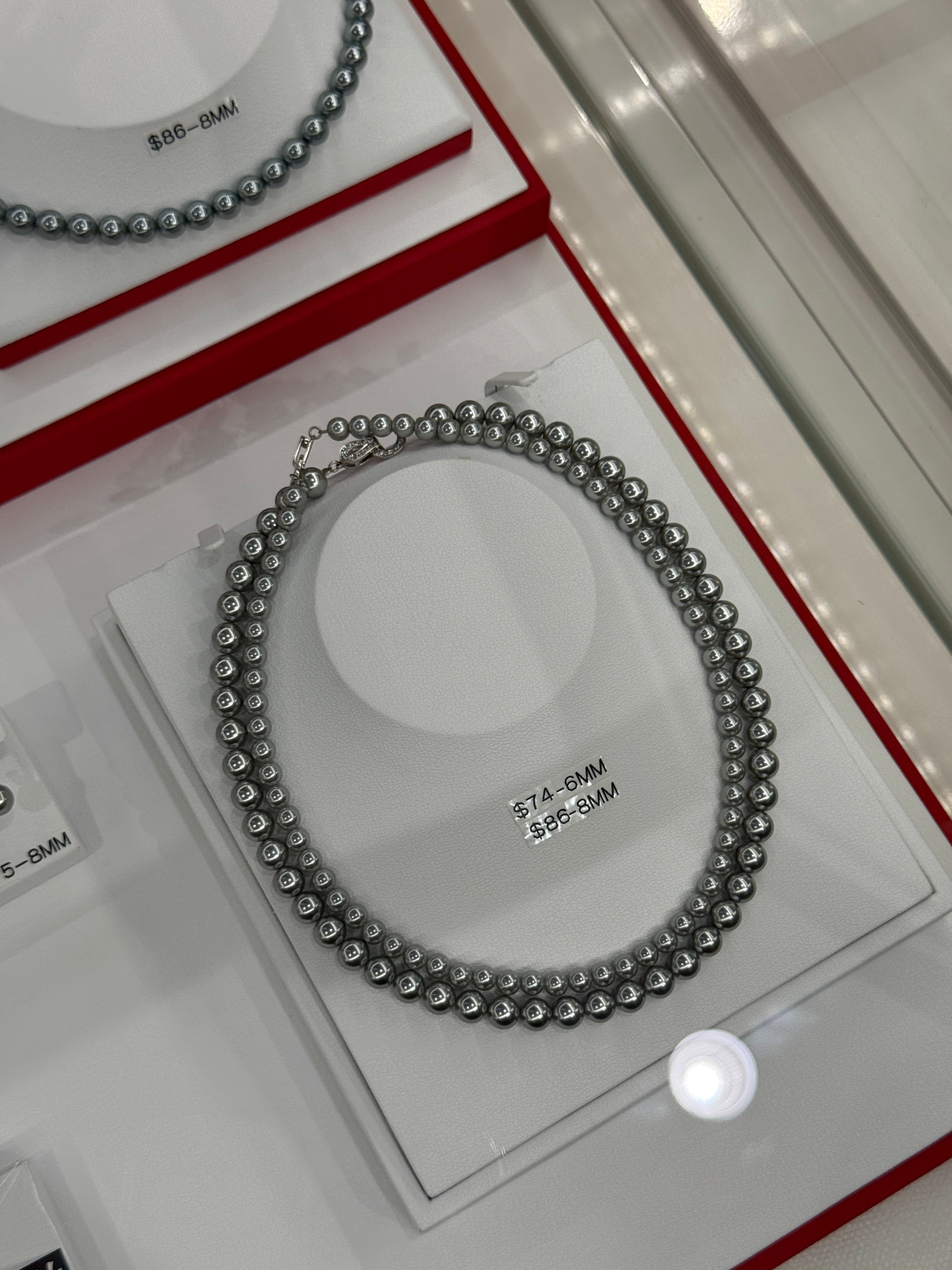 HAESOOL GREY Pearl Necklace (6mm/8mm)