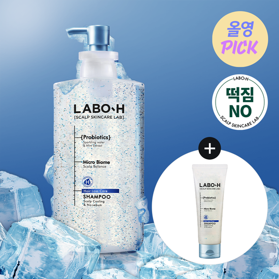 LABO-H Probiotics Hair Loss Symptom Relief Shampoo (Blue) | 750ml + 100ml