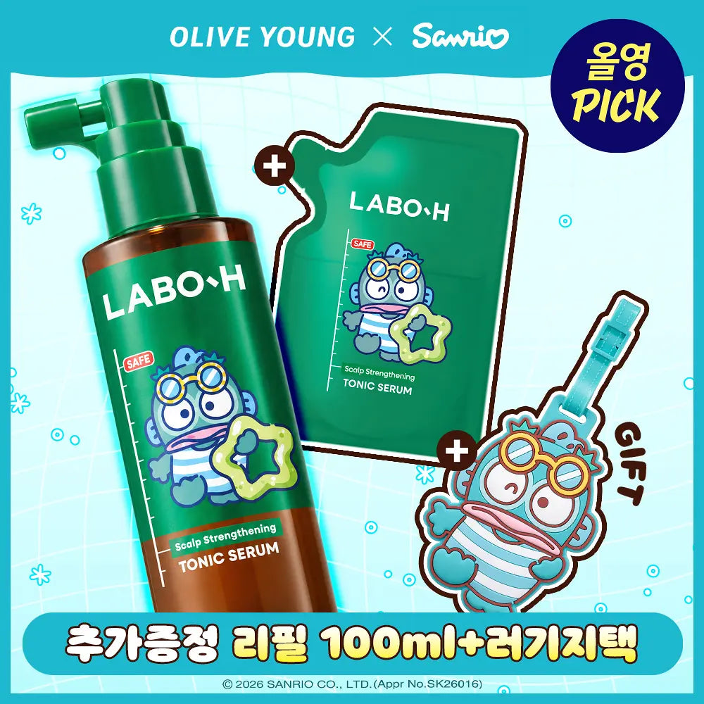 LABO-H Hair Loss Care Scalp Ampoule Tonic | 100ml+100ml + HANGYODON Luggage Tag