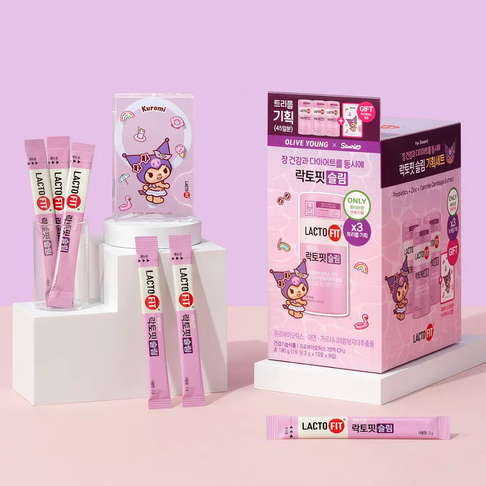LACTO-FIT Probiotics Slim | 90 Sticks (+KUROMI Card Case) (45-day supply)