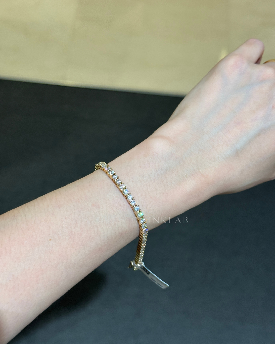 LLOYD 086 Brass Tennis Bracelet (Gold) 铜镀银 网球手链 (金色) 16CM