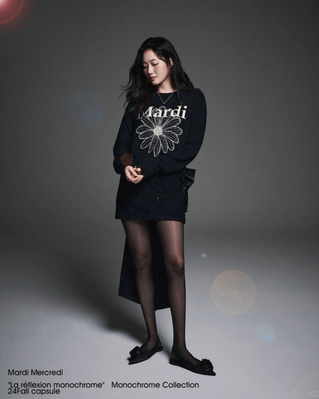MARDI MERCREDI CASHMERE CREW NECK FLOWERMARDI