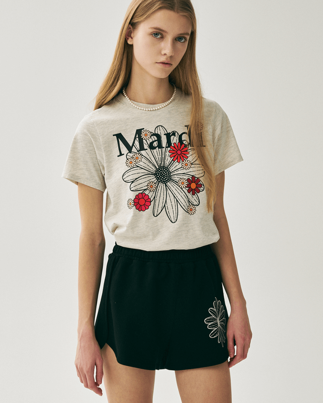 MARDI MERCREDI Slim Tshirt Flowermardi Blossom