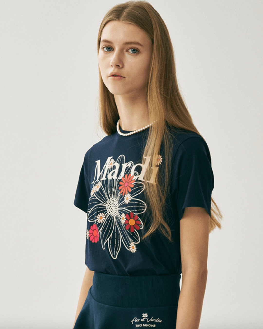 MARDI MERCREDI Slim Tshirt Flowermardi Blossom